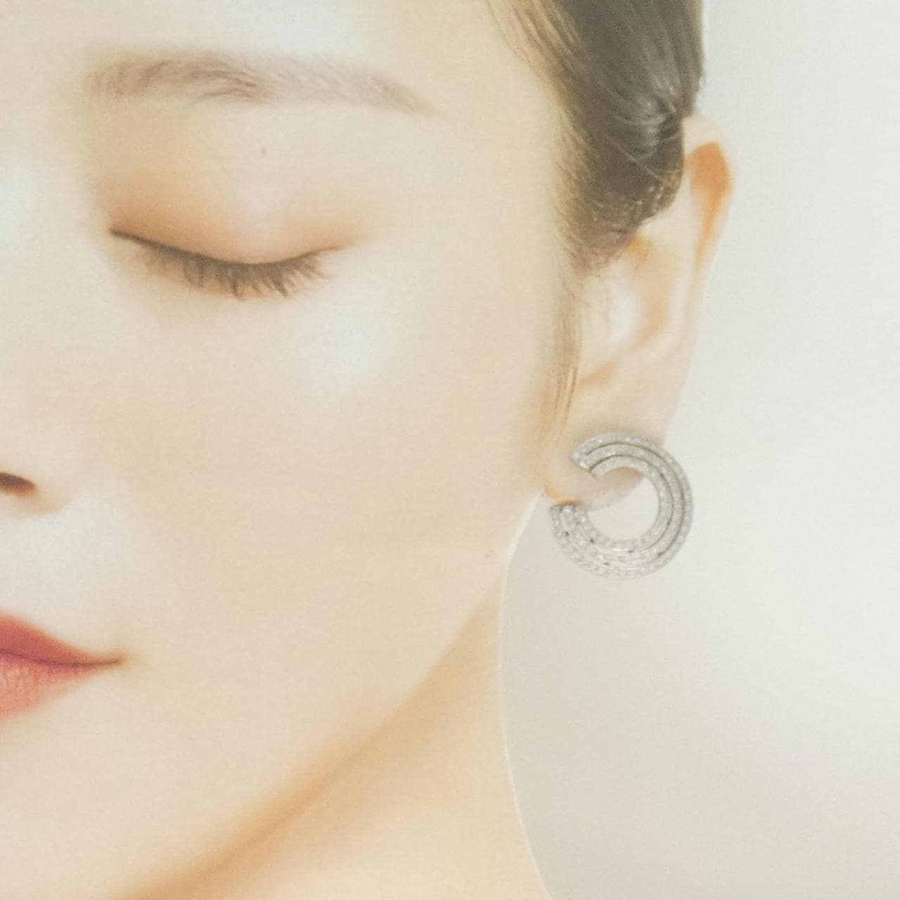 K18WG ダイヤモンド ピアス 1.20CT