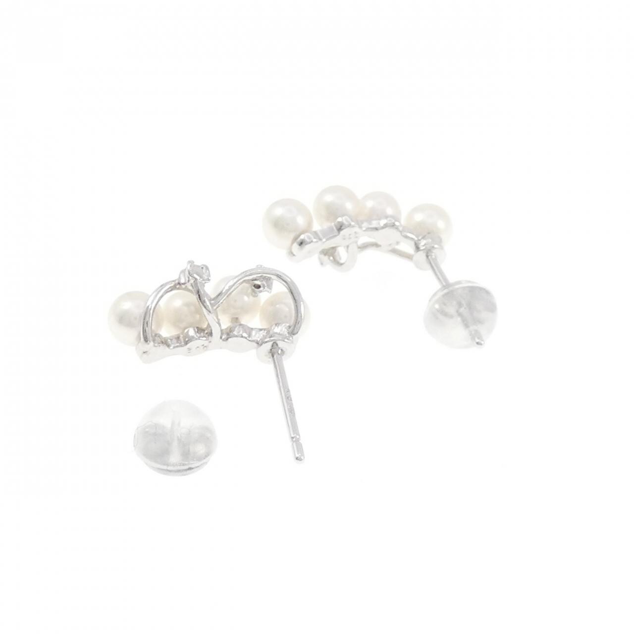 K18WG アコヤパール ピアス