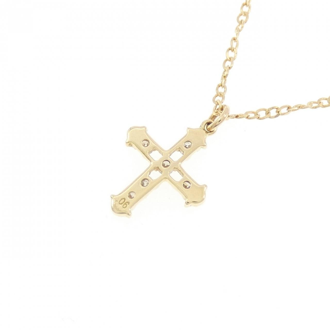 アーカー ダイヤシャルルクロス ネックレス 0.06CT