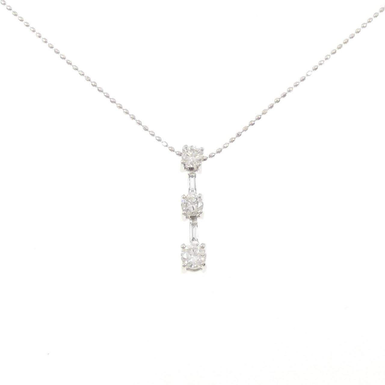 K18WG ダイヤモンド ネックレス 0.50CT