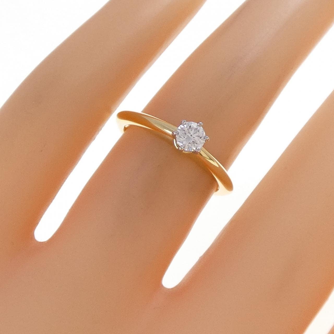 ティファニー クラシックソリティア リング 0.18CT