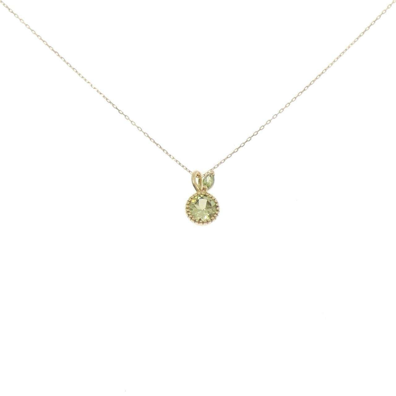 K18YG ガーネット ネックレス