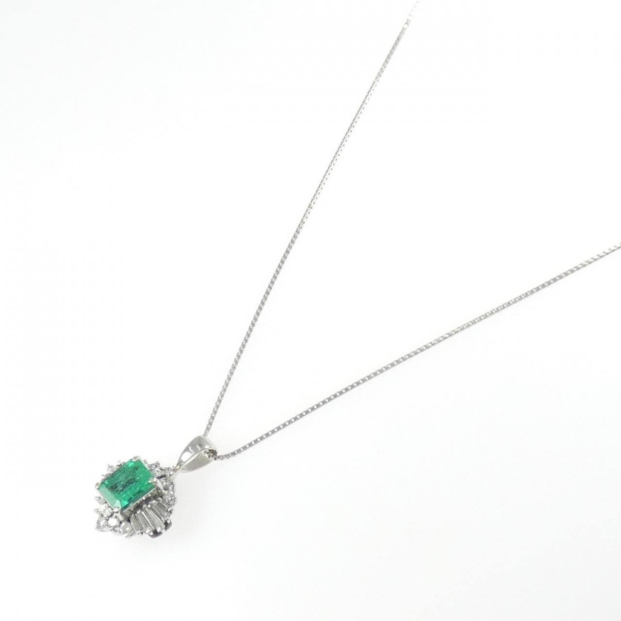 PT900/PT850 エメラルド ネックレス 1.12CT