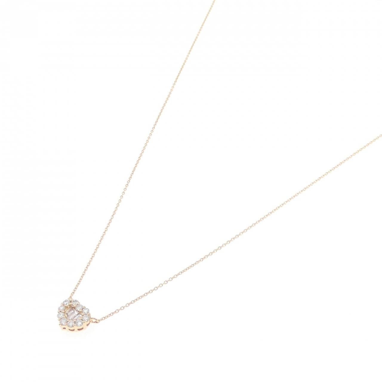 K18PG ハート ダイヤモンド ネックレス 0.31CT
