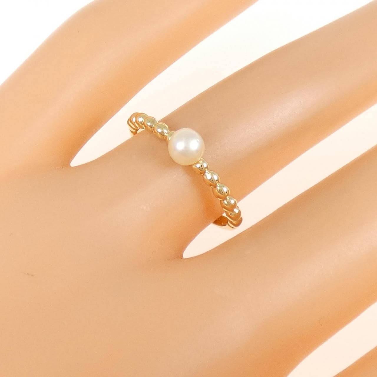 K18YG Akoya pearl ring 4.1mm