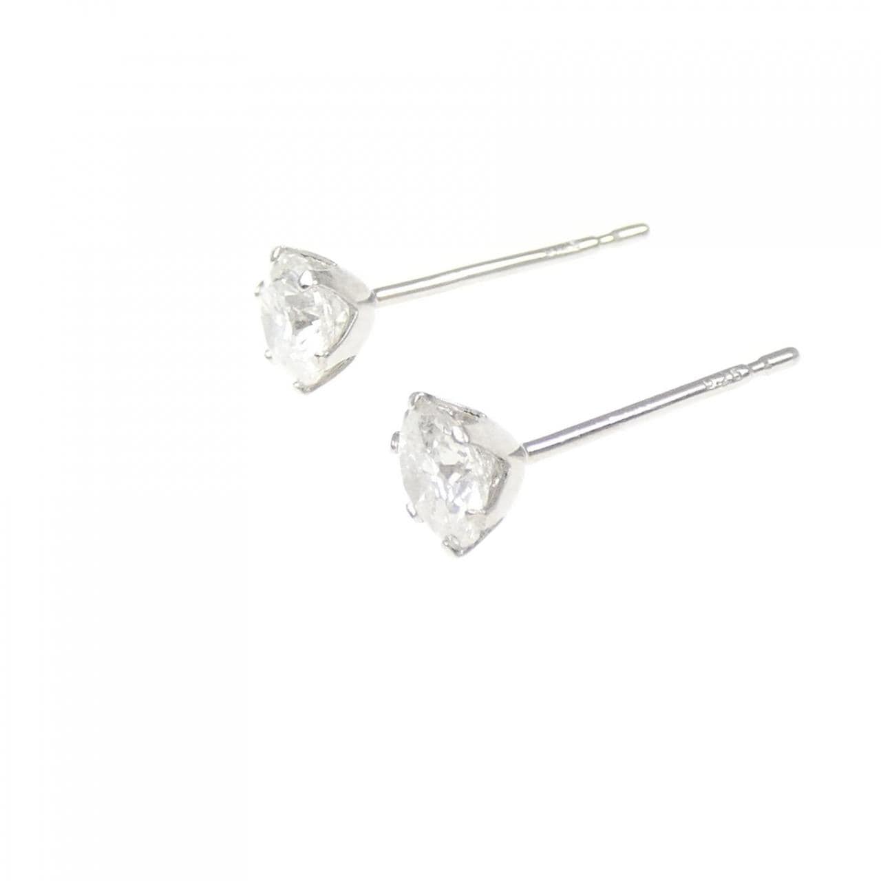 PT900 ソリティア ダイヤモンド ピアス 0.50CT
