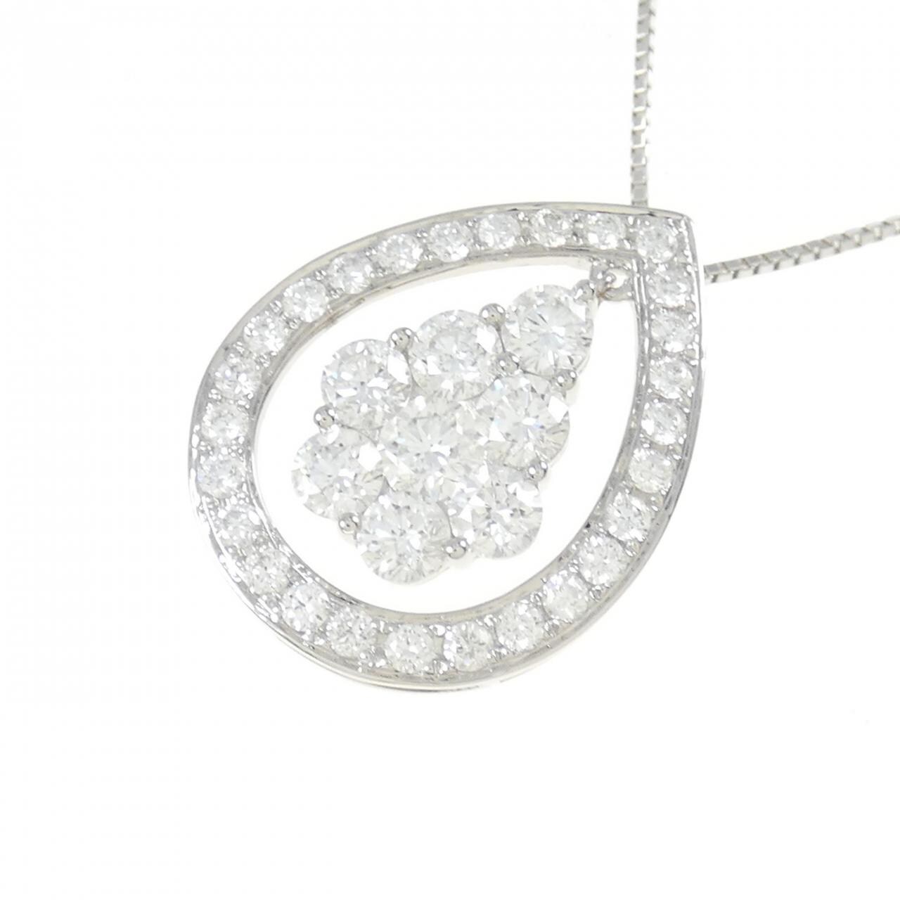 K18WG ダイヤモンド ネックレス 2.00CT