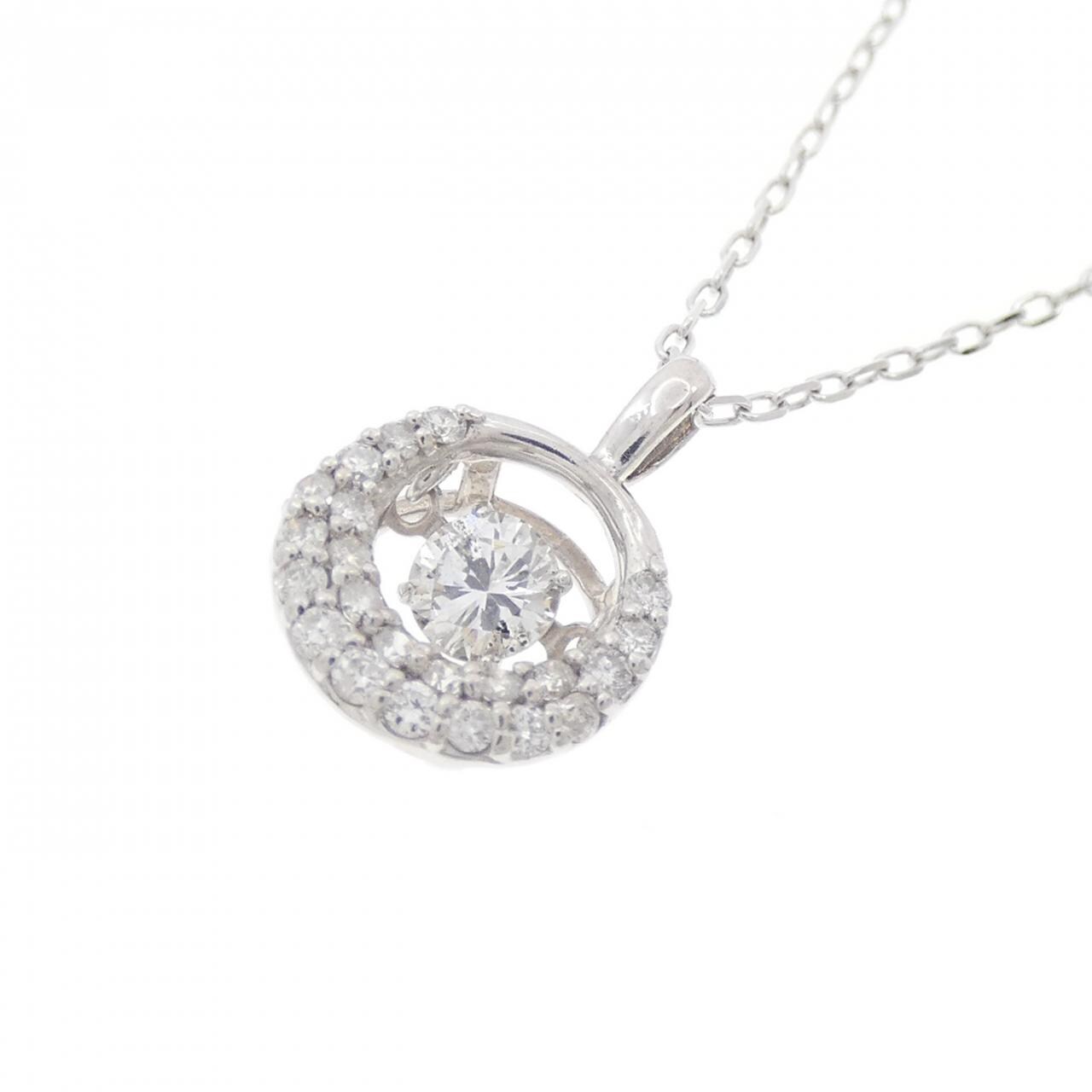K18WG ダイヤモンド ネックレス 0.21CT