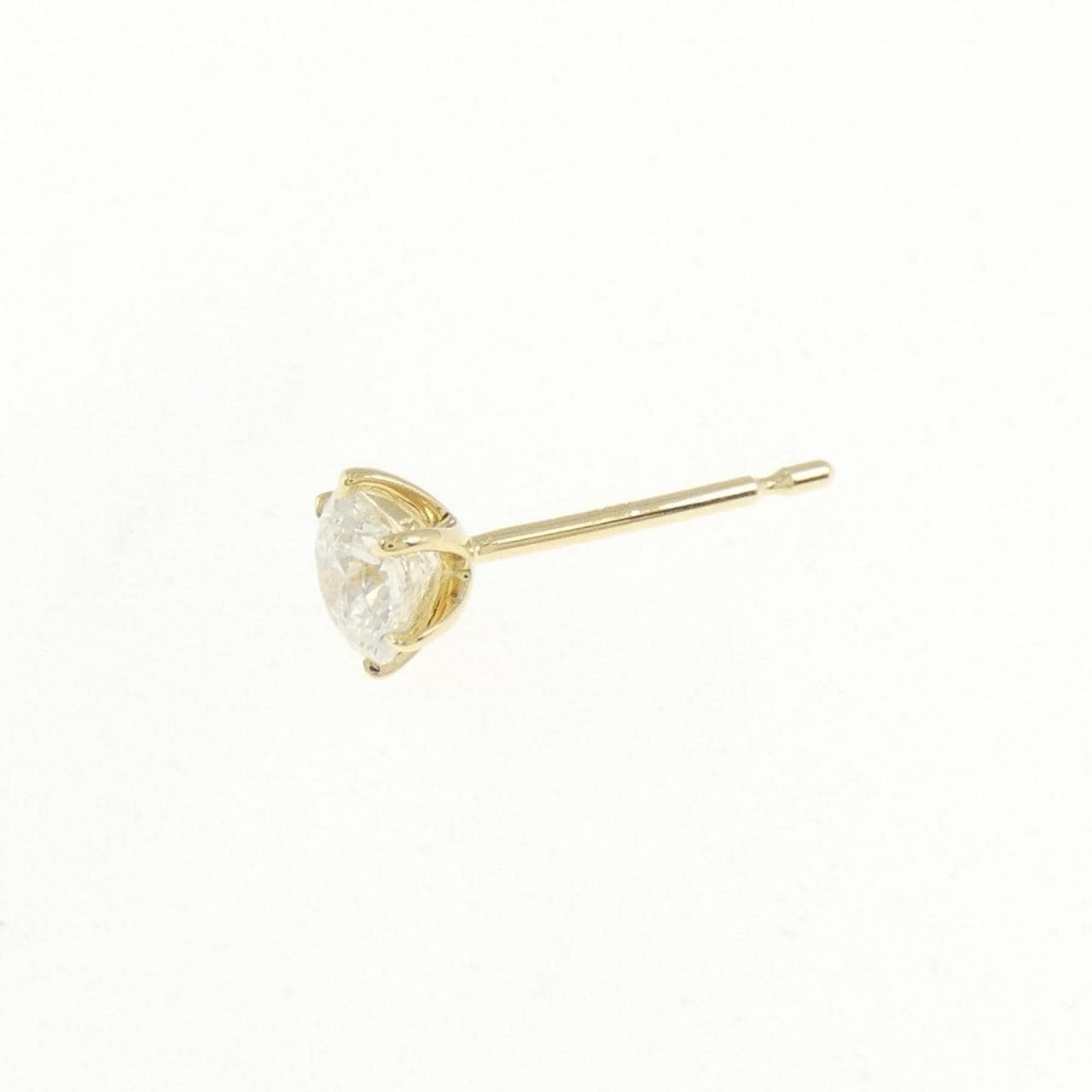 【リメイク】K18YG ダイヤモンド ピアス 0.326CT I I1 Good 片耳