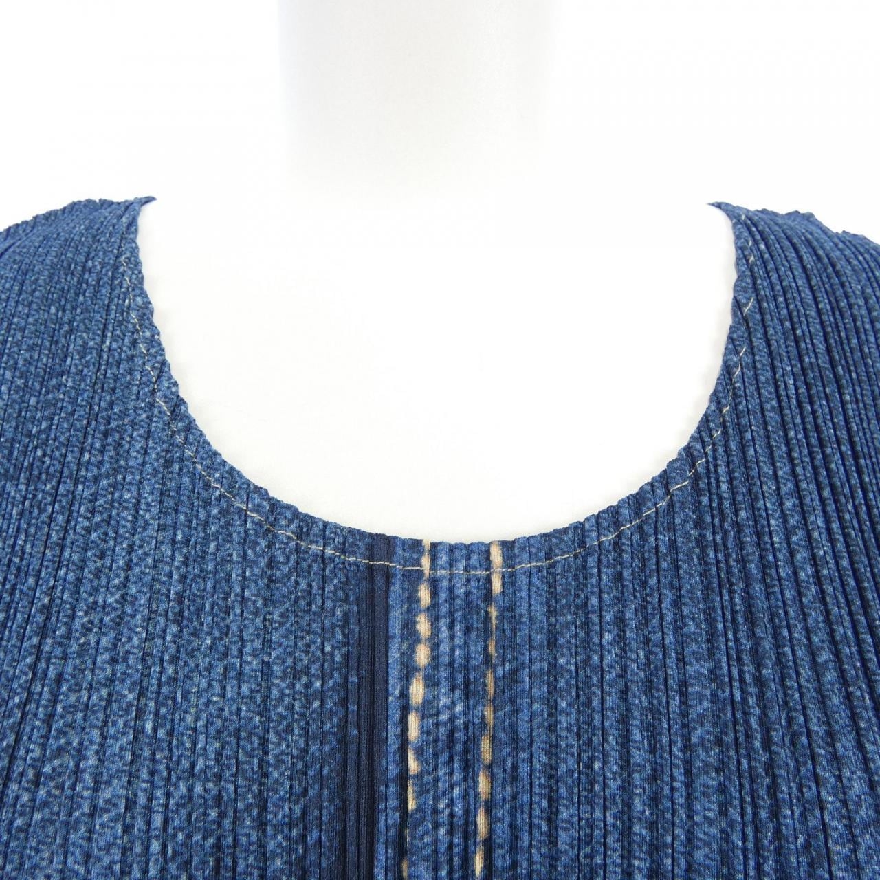 【ヴィンテージ】プリーツプリーズ PLEATS PLEASE 2001 デニム転写プリント PP12-JH251 ワンピース