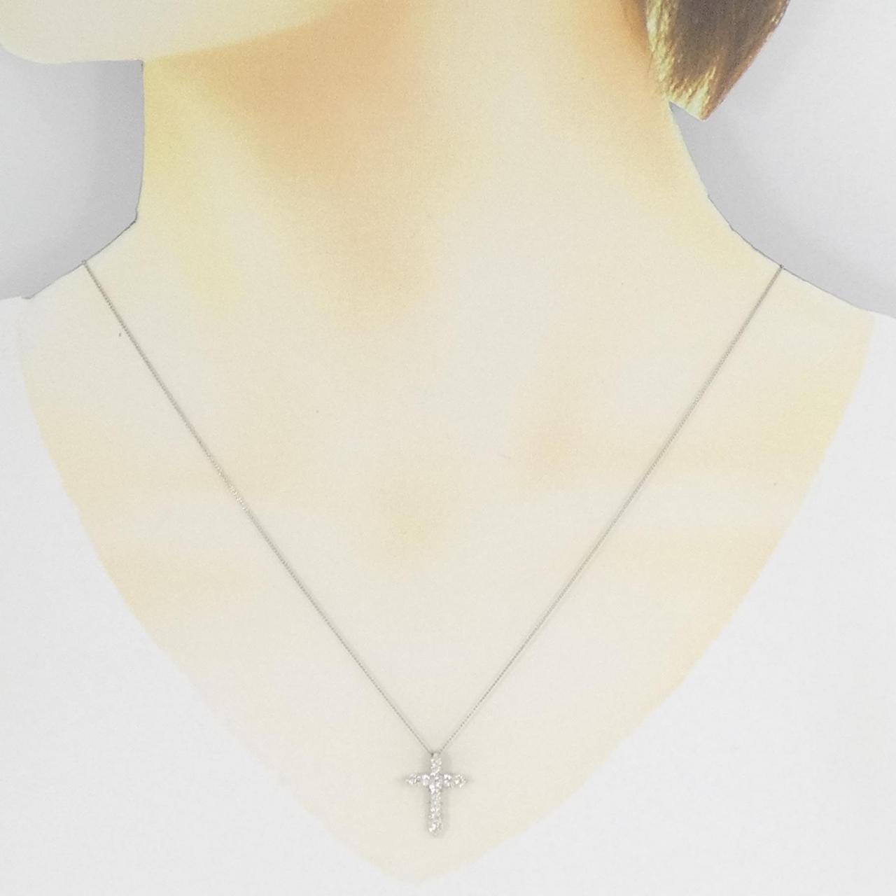 PT900/PT850 クロス ダイヤモンド ネックレス 0.51CT