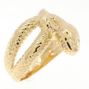 K18YG スネーク ダイヤモンド リング 0.02CT