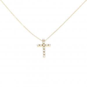 スタージュエリー クロス ダイヤモンド ネックレス 0.11CT