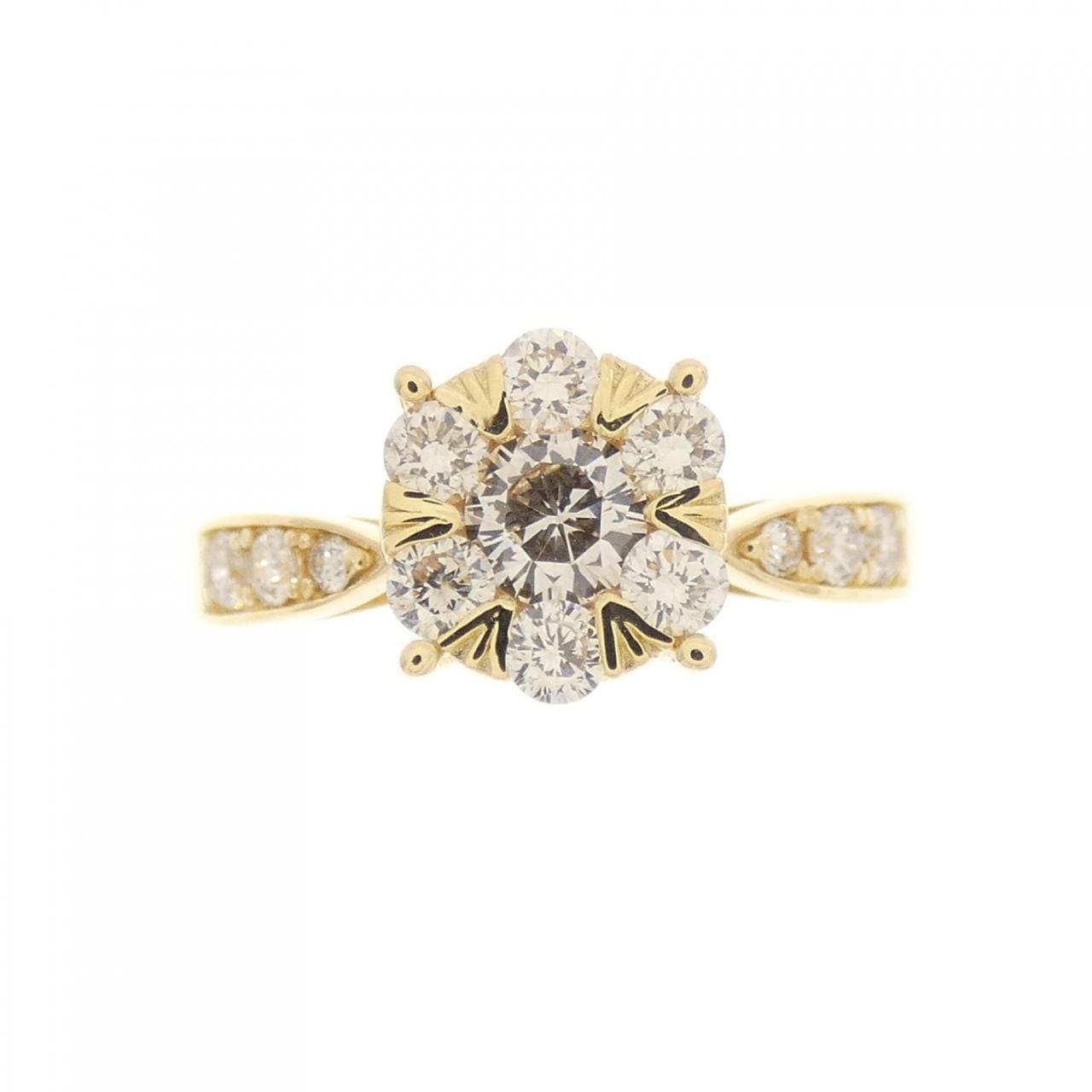 K18YG ダイヤモンド リング 0.66CT