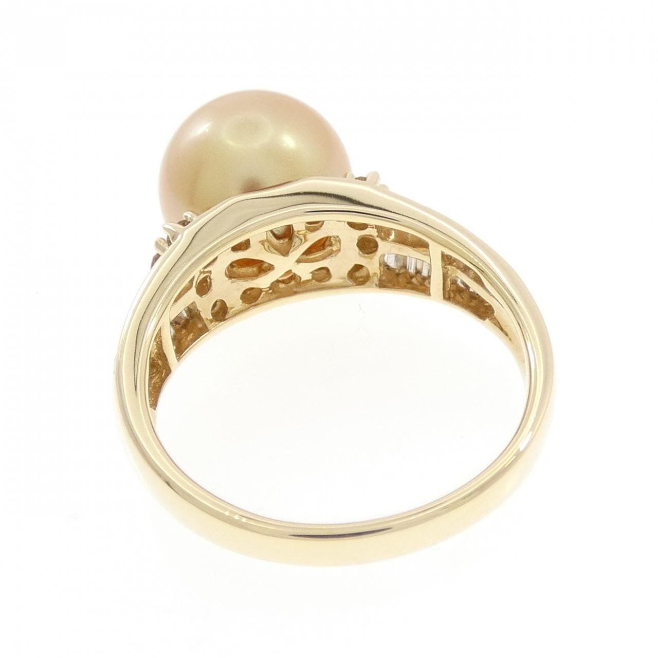 K18YG 白蝶パール リング 11.2mm