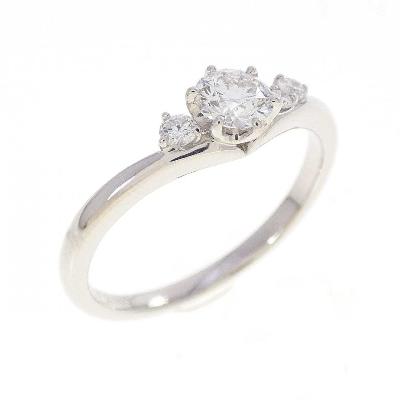 PT950 ダイヤモンド リング 0.338CT F SI1 3EXT H&C