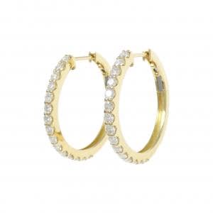 【新品】K18YG ダイヤモンド ピアス 0.808CT