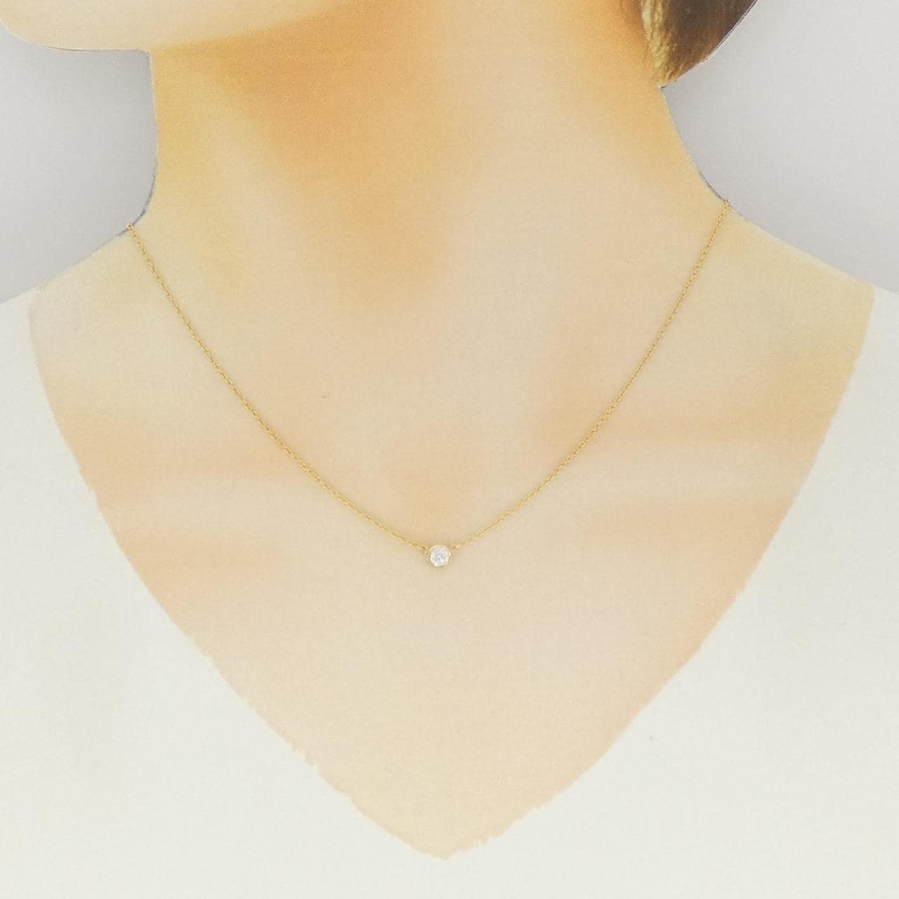 ティファニー バイザヤード ネックレス 0.18CT G VS2 3EXT