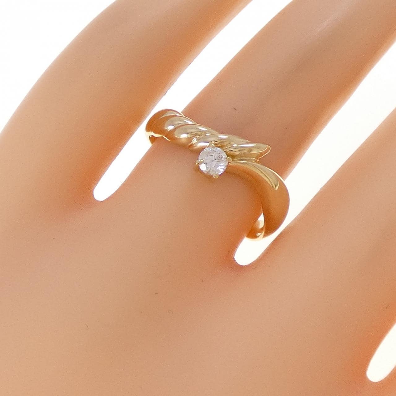 K18YG ダイヤモンド リング 0.12CT