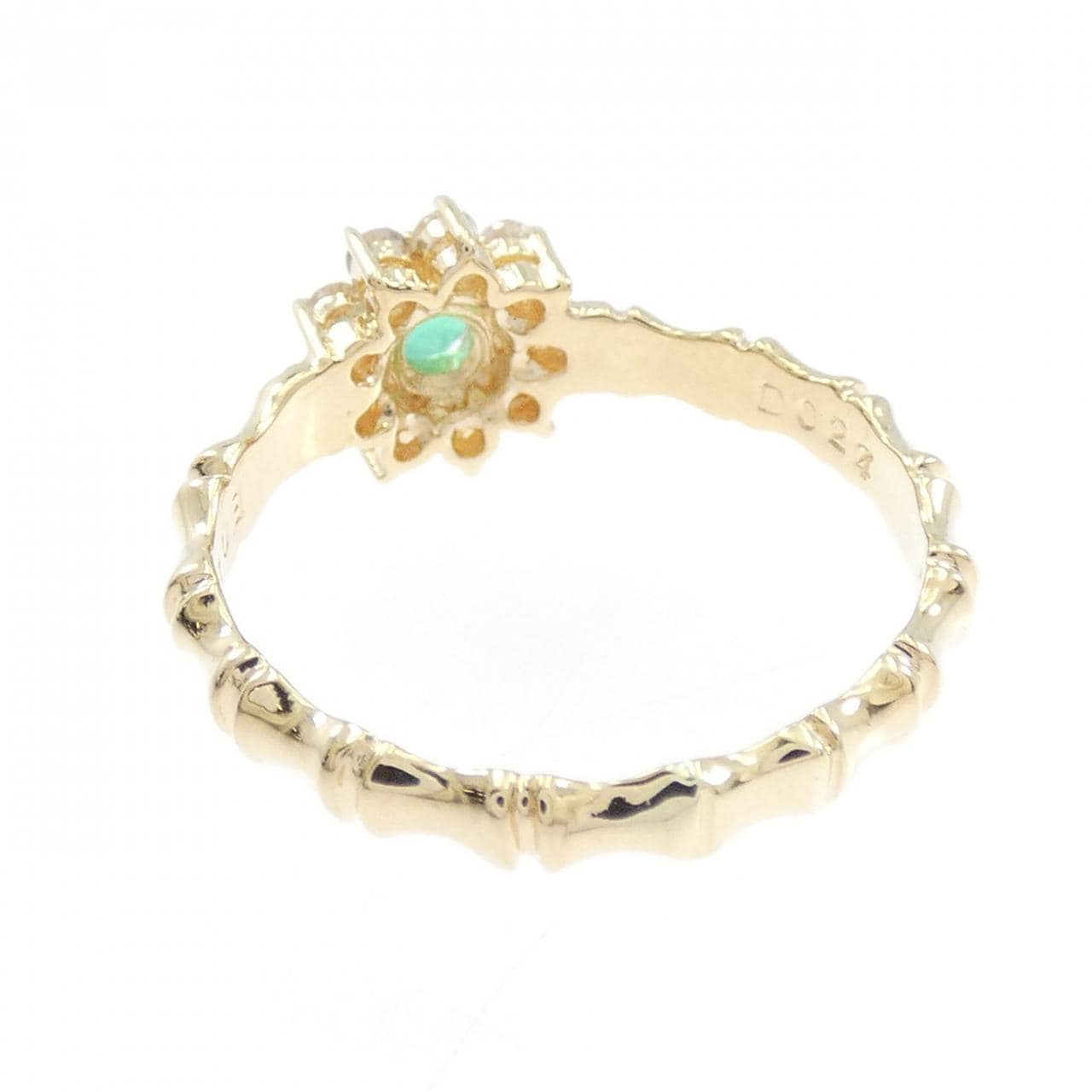 750YG エメラルド リング 0.20CT