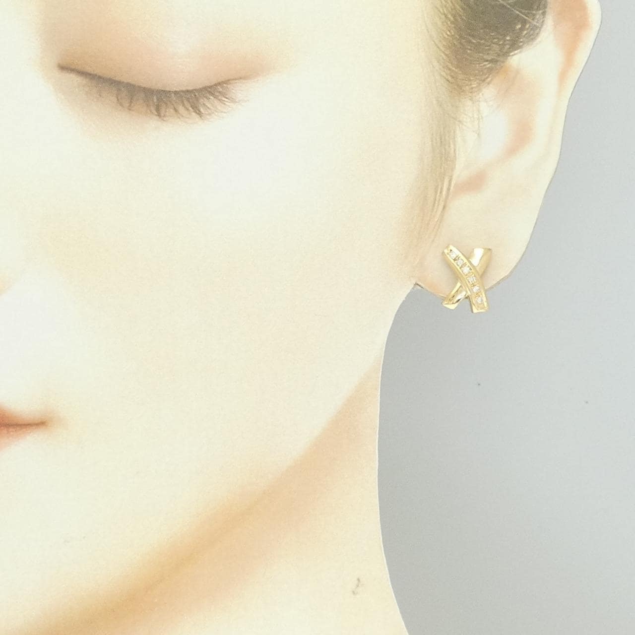 K18YG ダイヤモンド ピアス 0.12CT