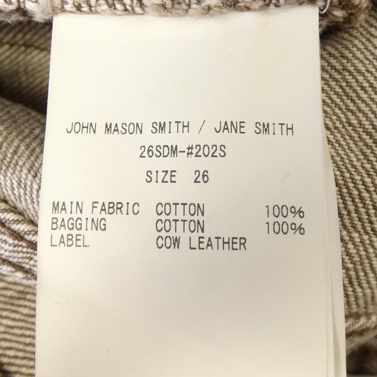 JOHN MASON SMITH ジーンズ