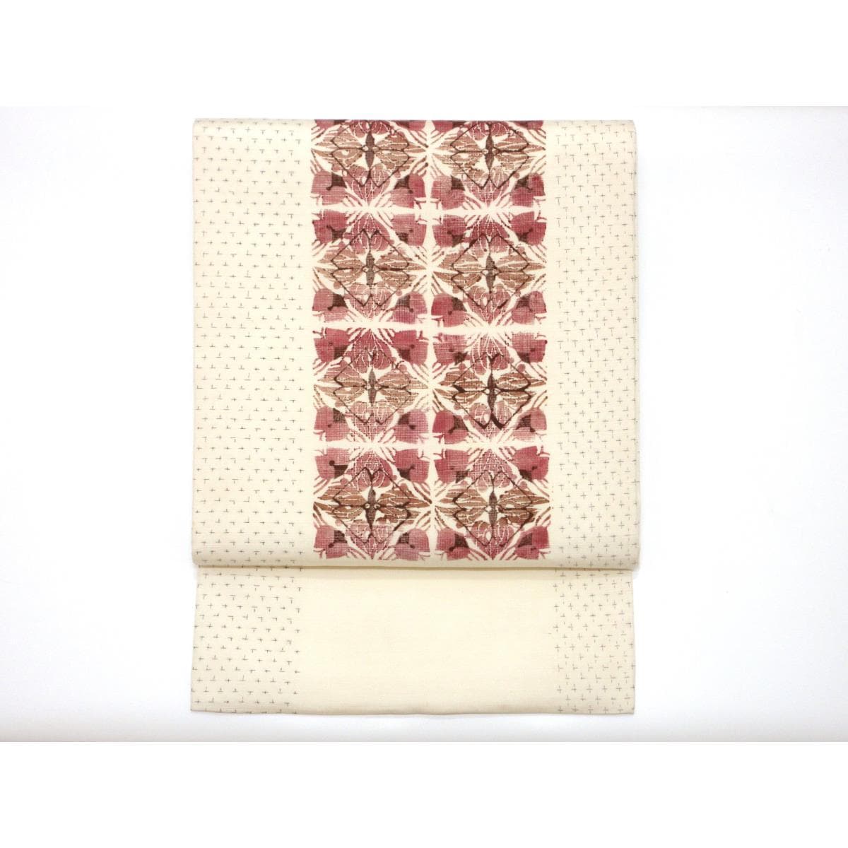 名古屋帯　紬織　友禅加工