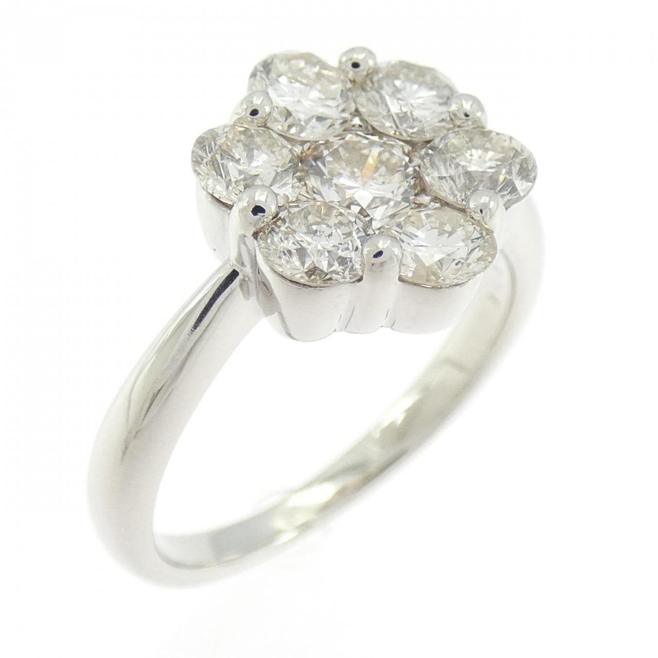 PT900 フラワー ダイヤモンド リング 1.50CT