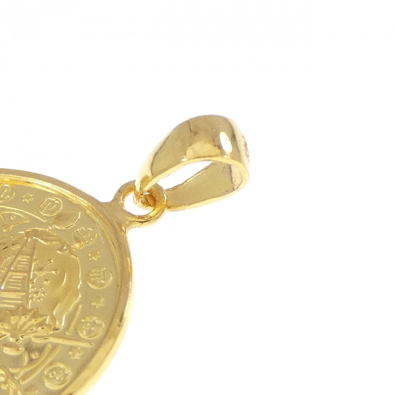 K24YG(枠) コイン ペンダント