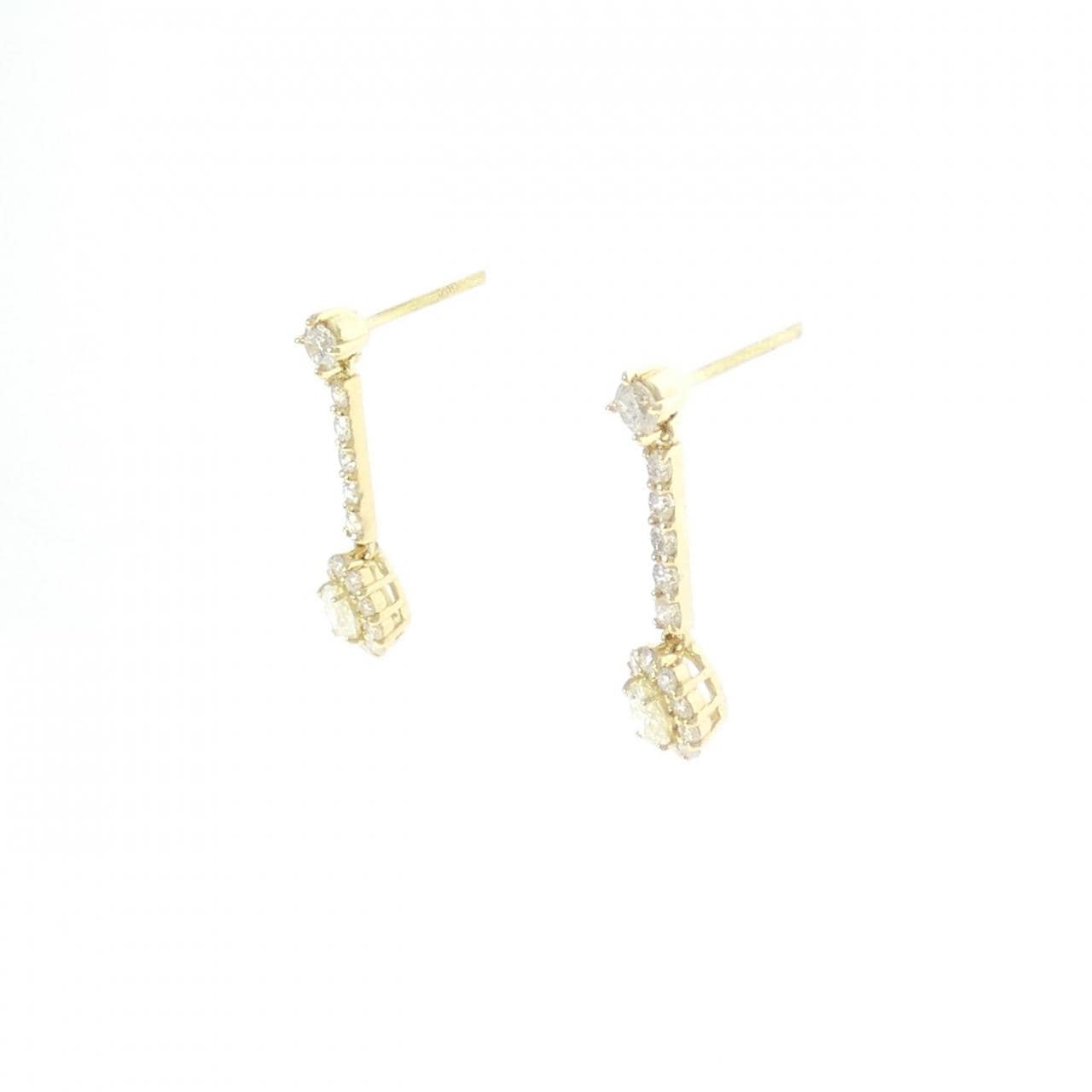 【新品】K18YG ダイヤモンド ピアス 0.60CT