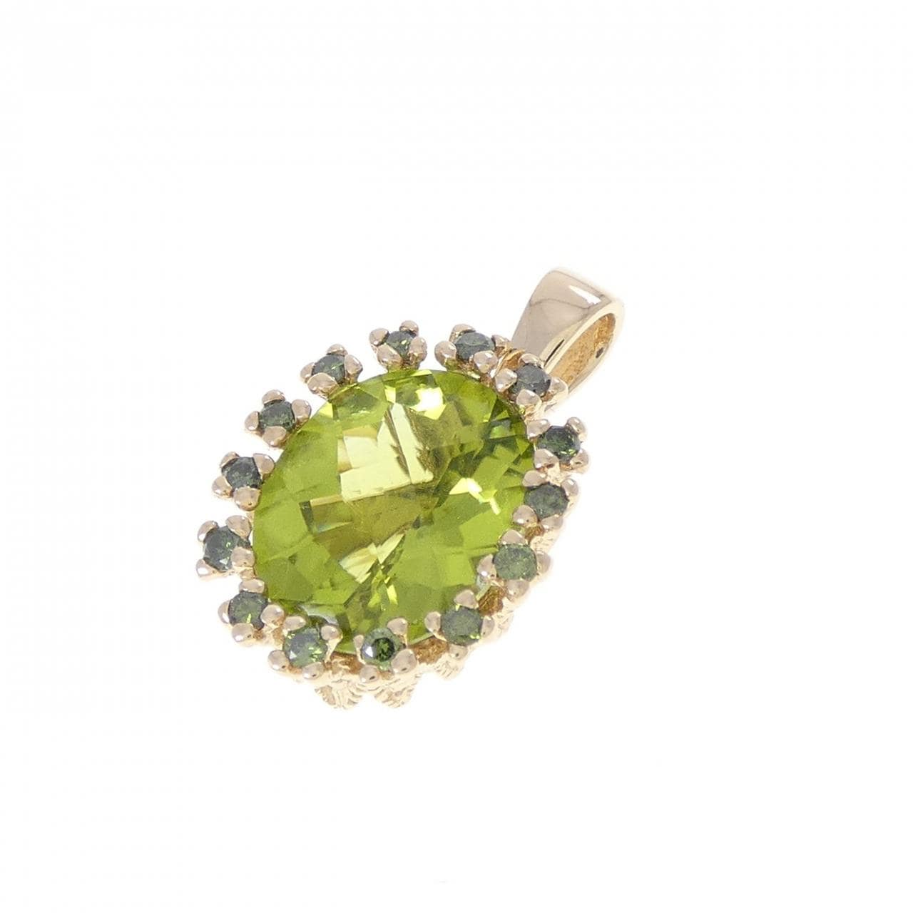 14KYG ペリドット ペンダント