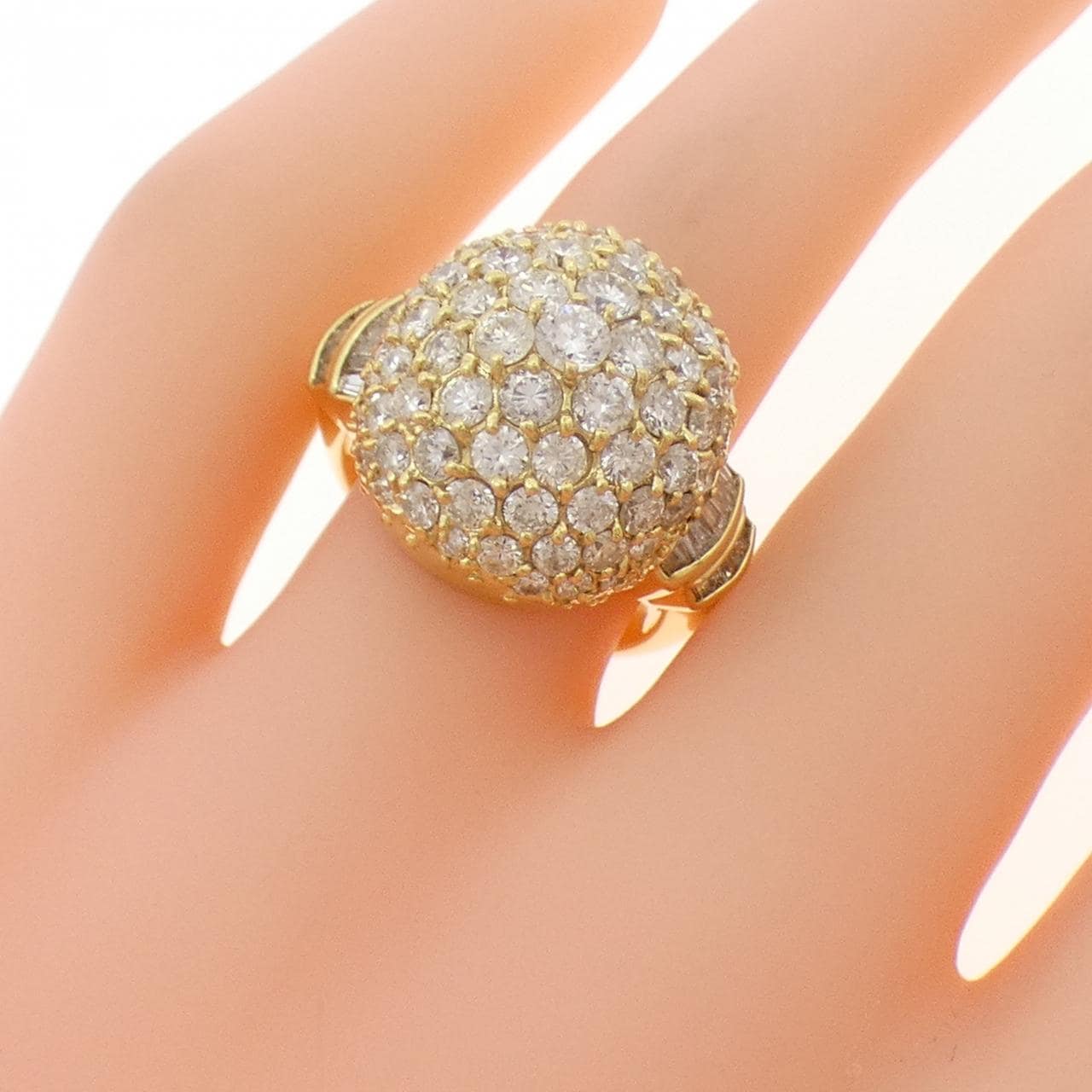 K18YG ダイヤモンド リング 3.10CT