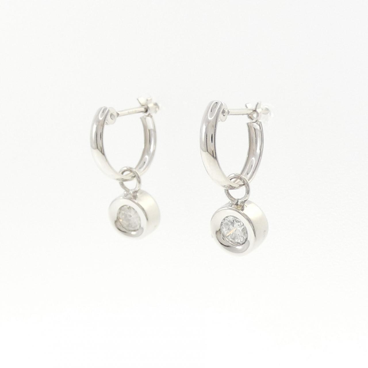 K14WG/PT900 2WAY ダイヤモンド ピアス 0.50CT