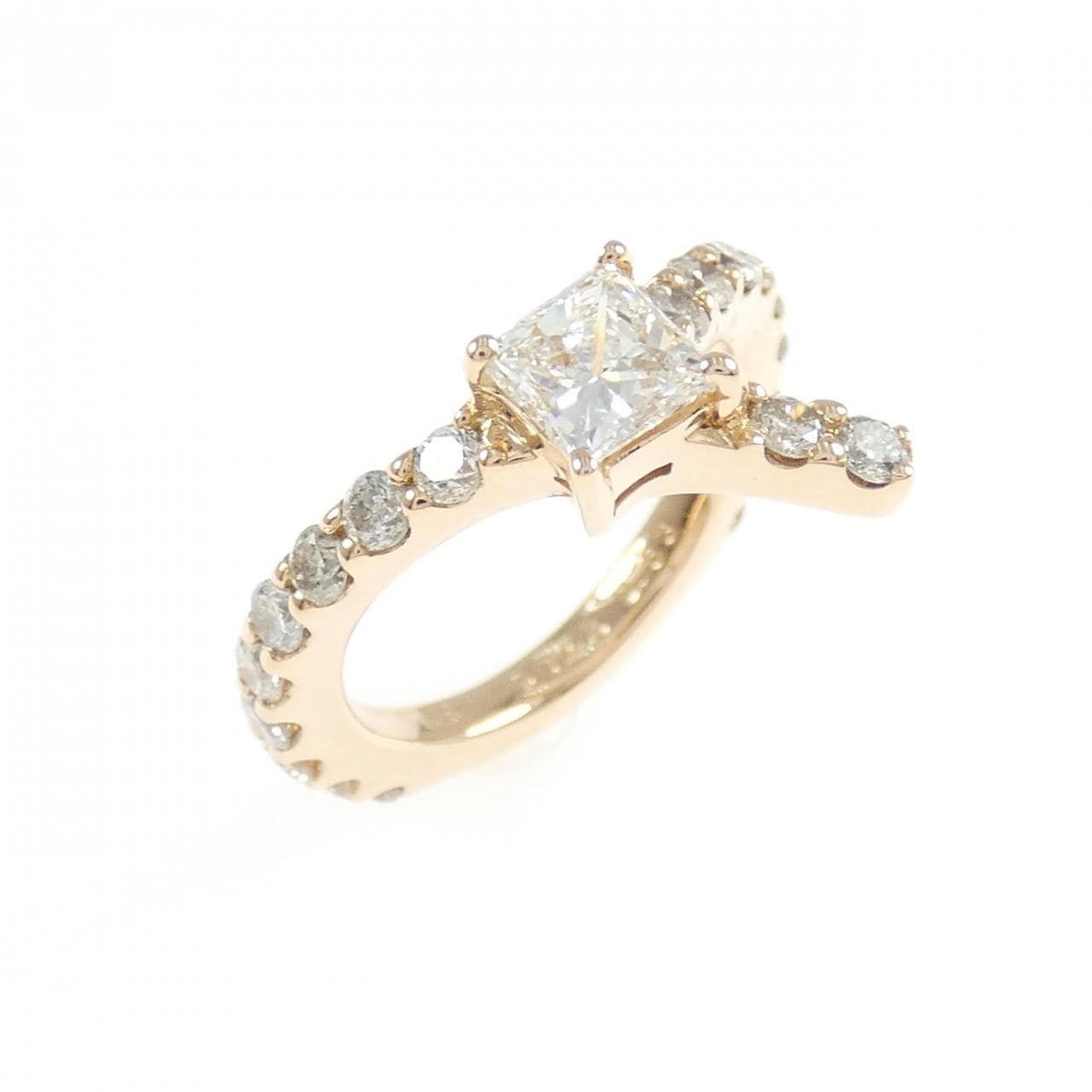 K18PG ダイヤモンド ピンキーリング 0.43CT