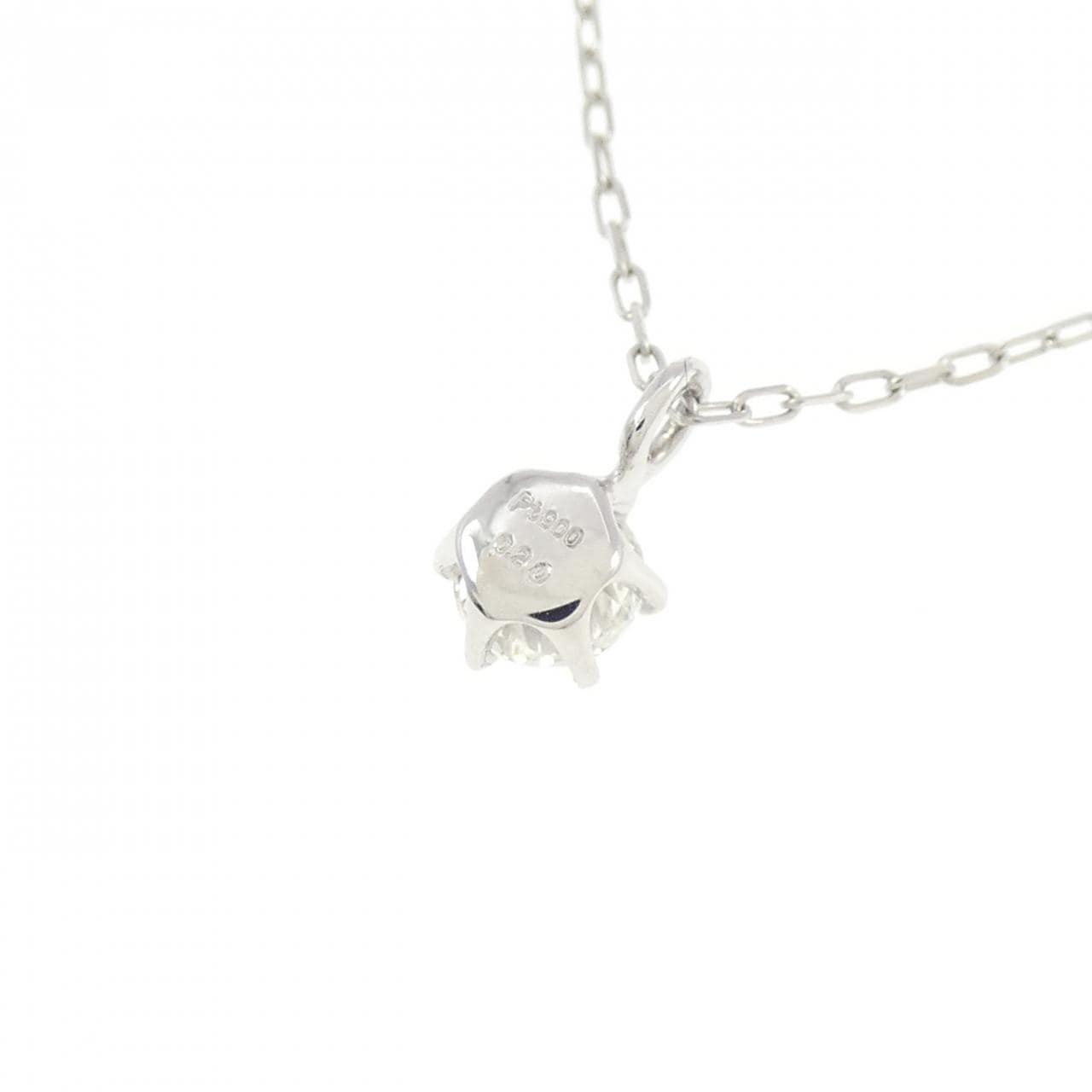 PT900/PT850 ソリティア ダイヤモンド ネックレス 0.20CT