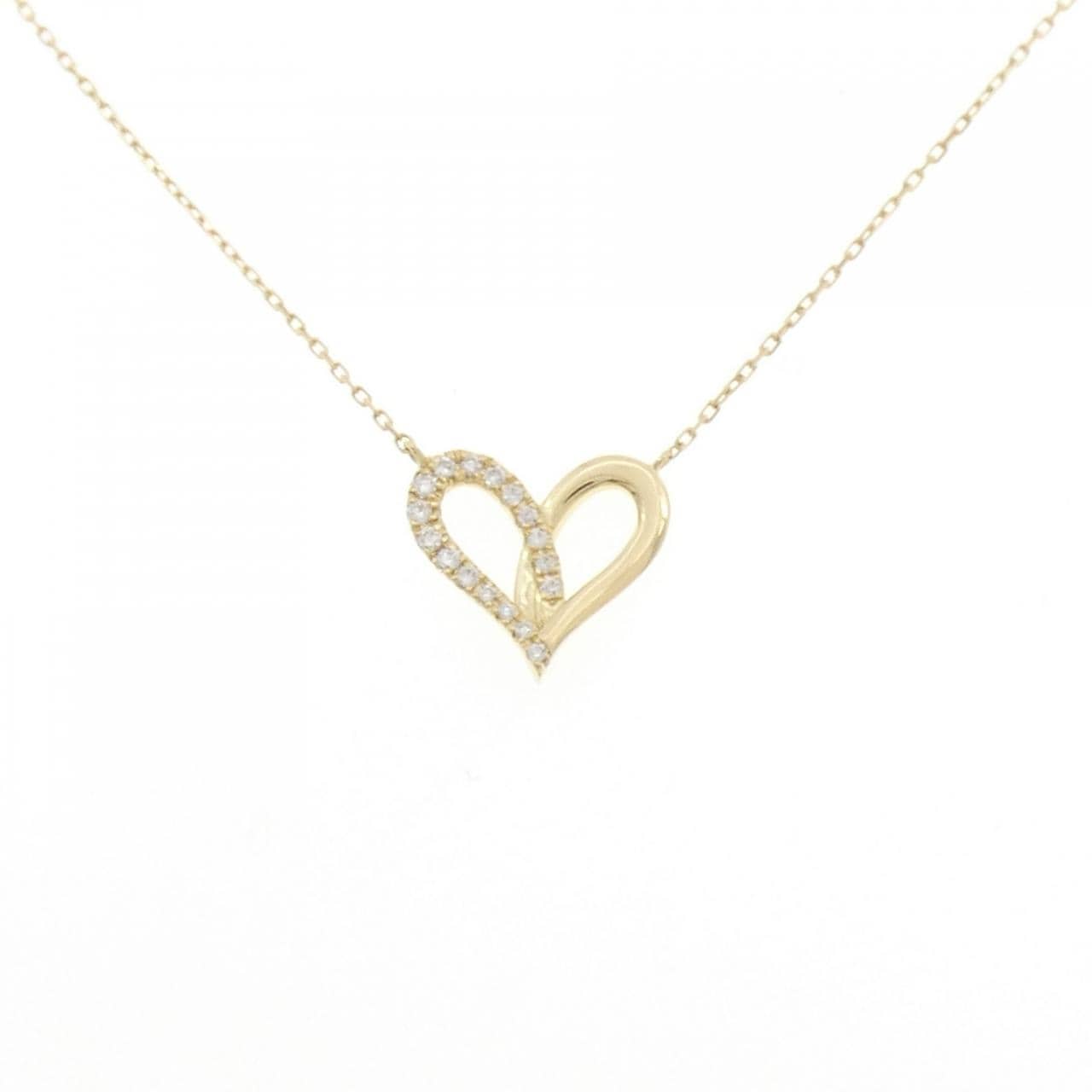 アーカー フィルージュ ハート ミディ ハーフ ネックレス 0.08CT