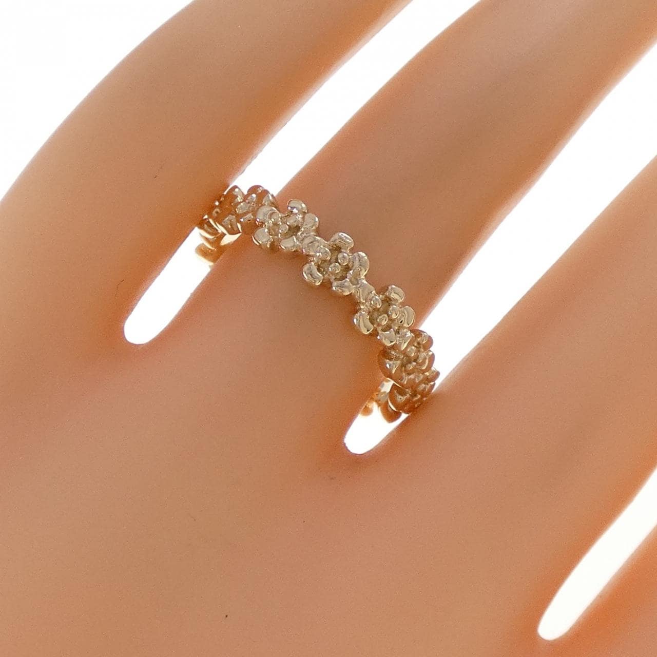 585YG フラワー リング