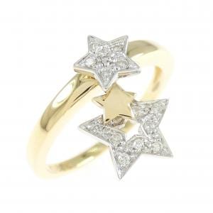 K18YG/K18WG スター ダイヤモンド リング