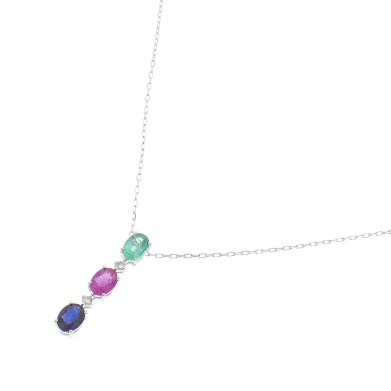 ジーエスティービー カラーストーン ネックレス