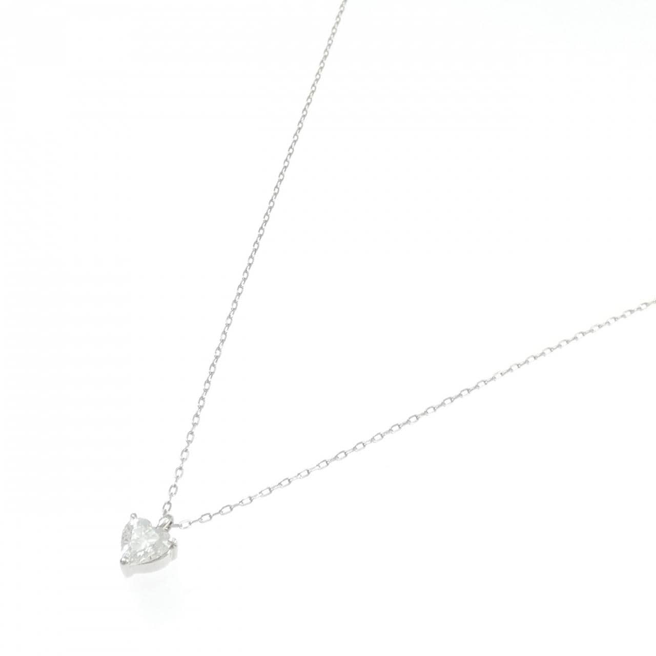 PT900/PT850 ダイヤモンド ネックレス 0.718CT H SI2 ハートシェイプ