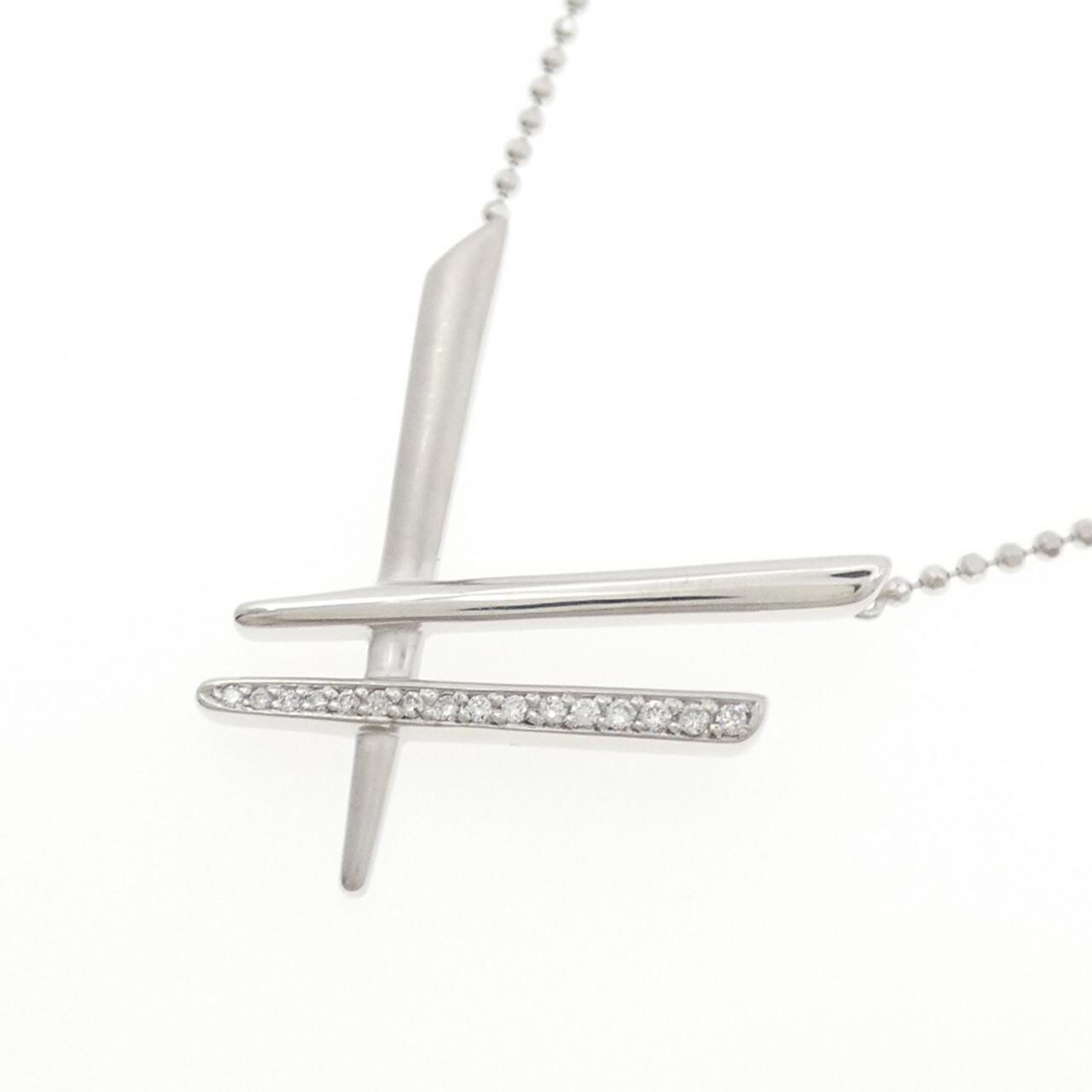 K18WG ダイヤモンド ネックレス 0.06CT
