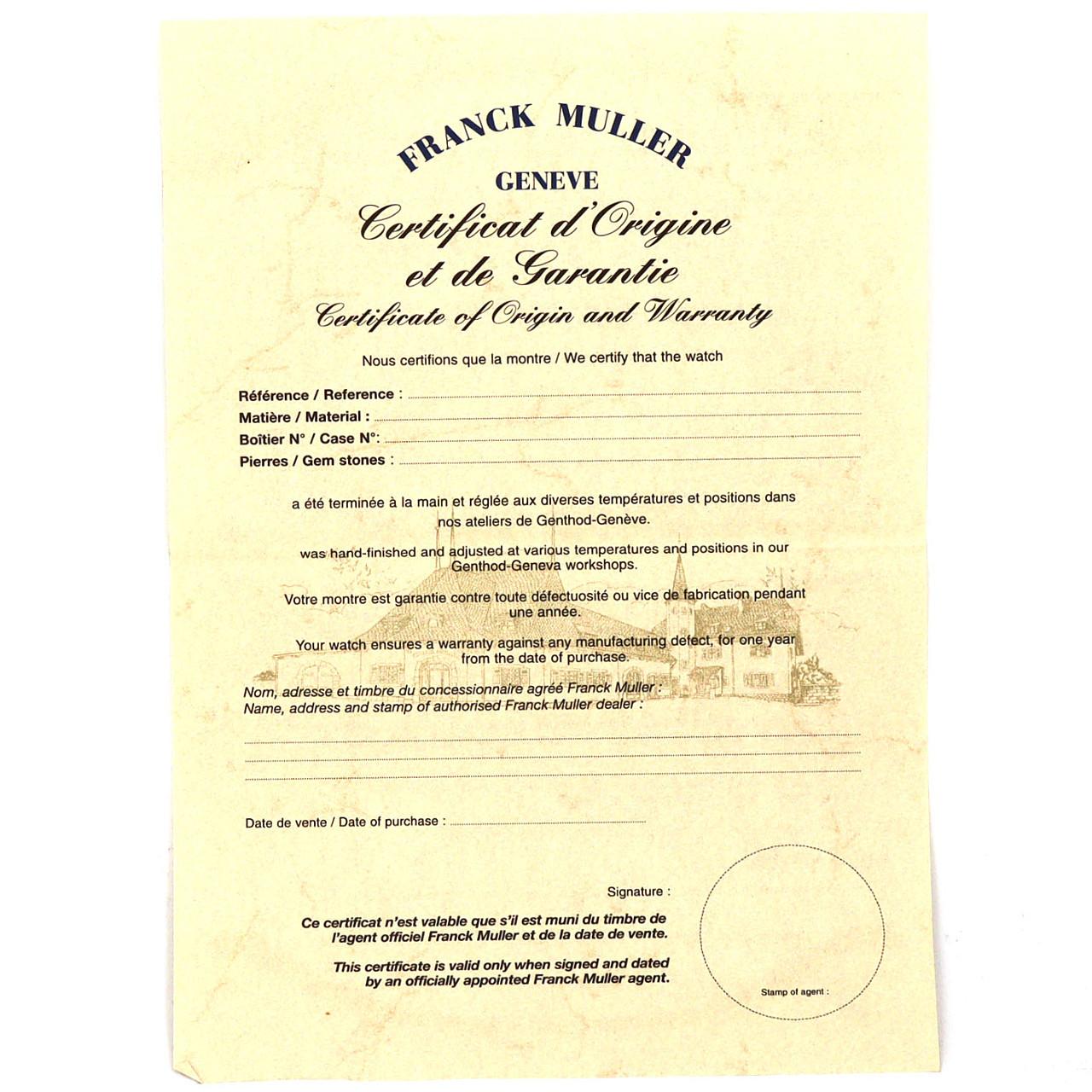 フランクミュラー ラウンドグランドデイト 7002GD SS 自動巻