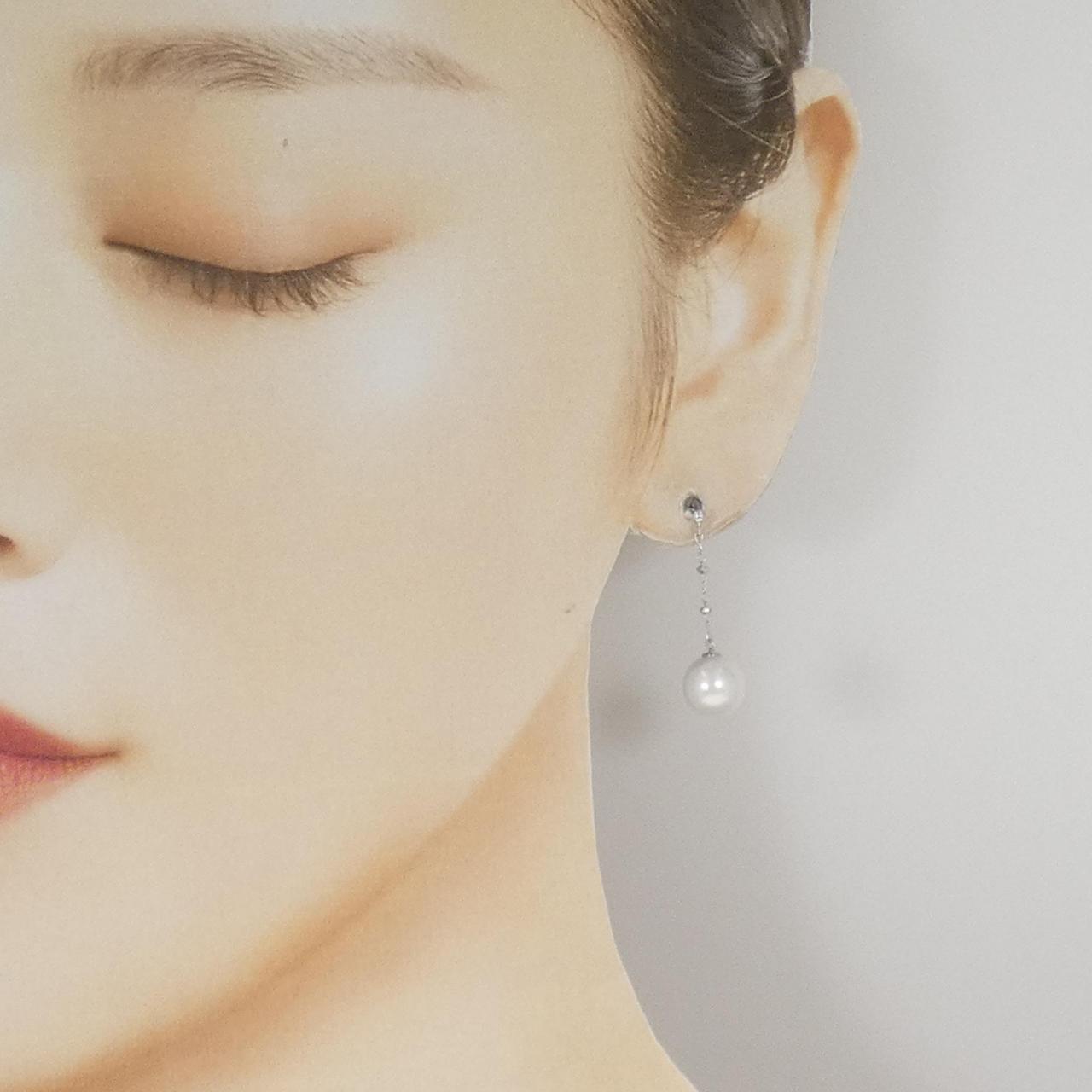 K18WG アコヤパール ピアス 8.5mm