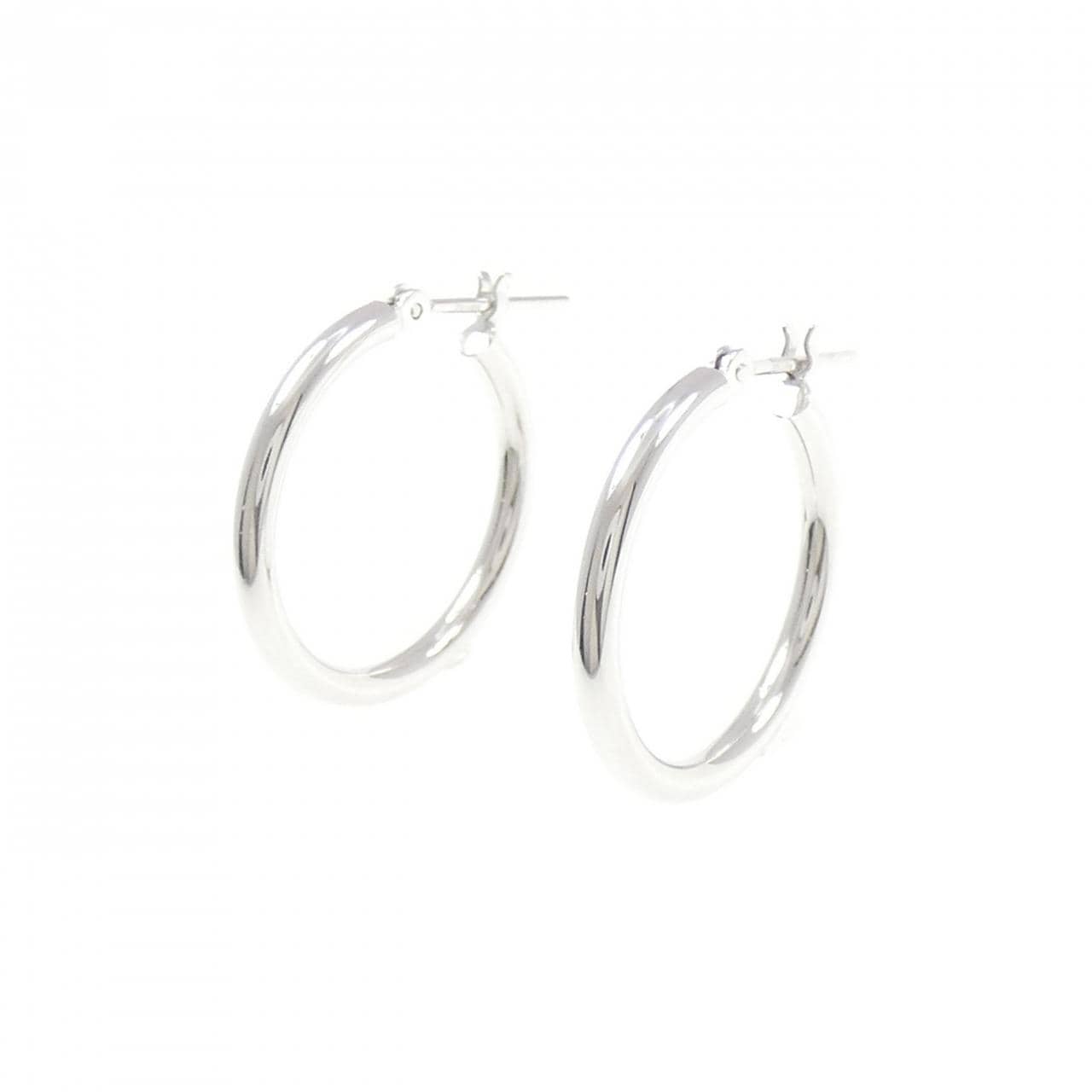 K18WG フープ ピアス