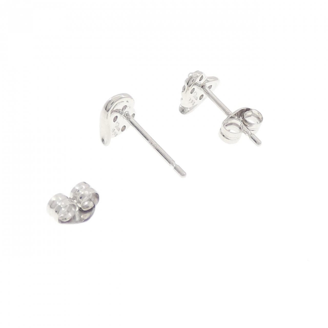 スタージュエリー ハート ダイヤモンド ピアス 0.12CT