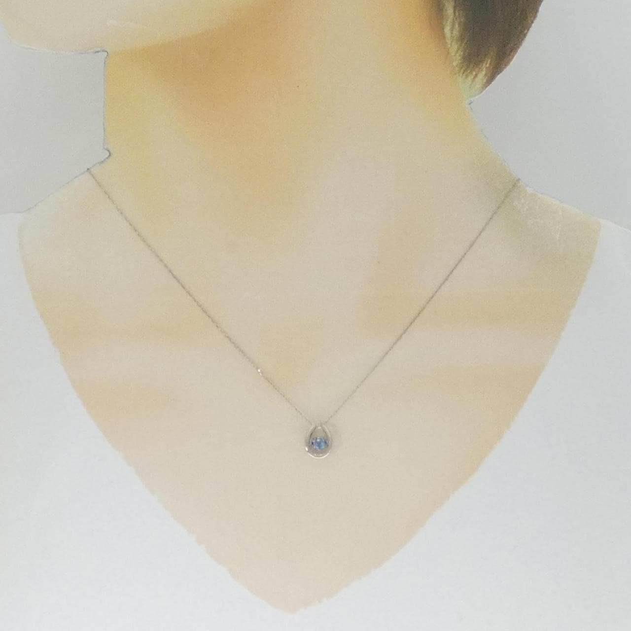 PT900/PT850海蓝宝项链 0.15CT