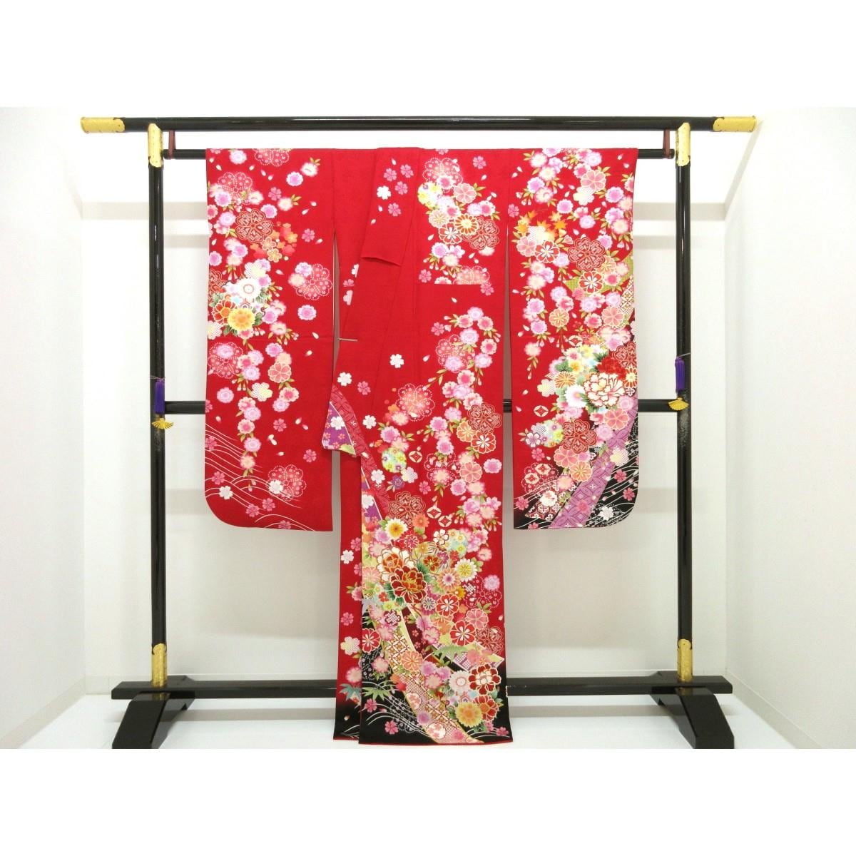振袖　友禅金彩加工　ボカシ染