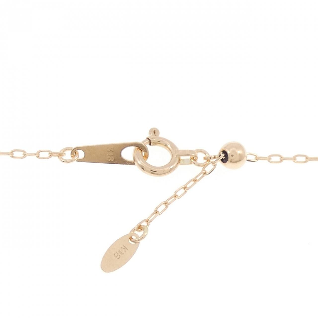 K18PG イニシャルY ダイヤモンド ネックレス 0.01CT