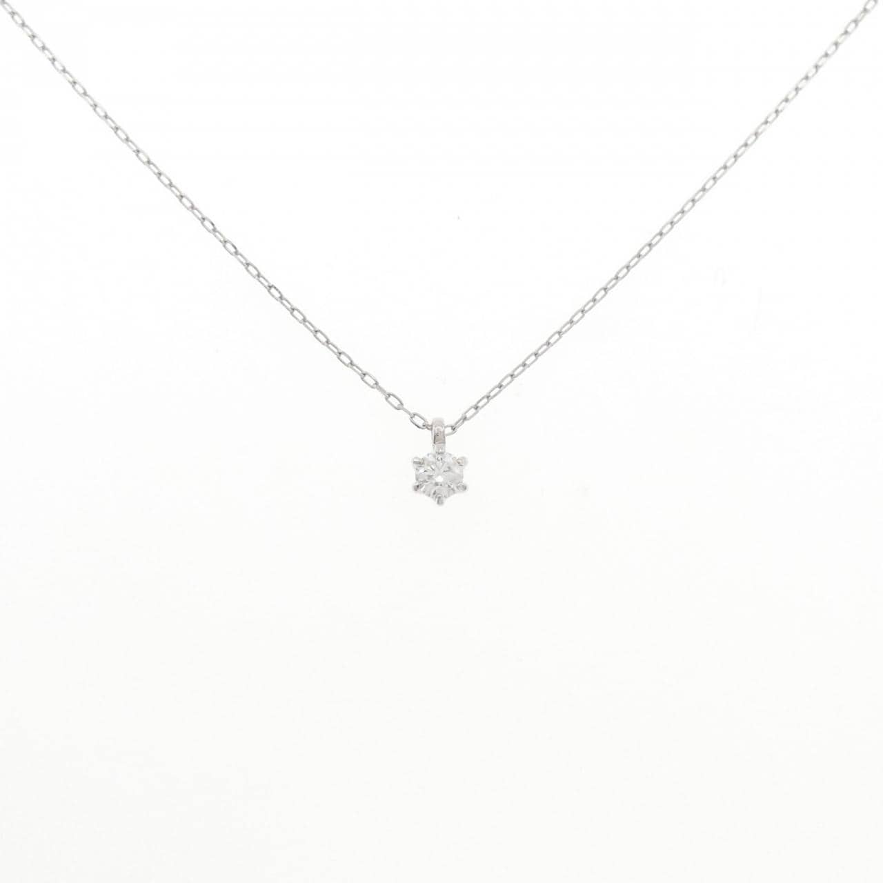 PT900/PT850 ソリティア ダイヤモンド ネックレス 0.221CT