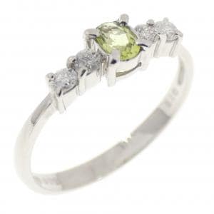 PT900 ペリドット リング 0.12CT